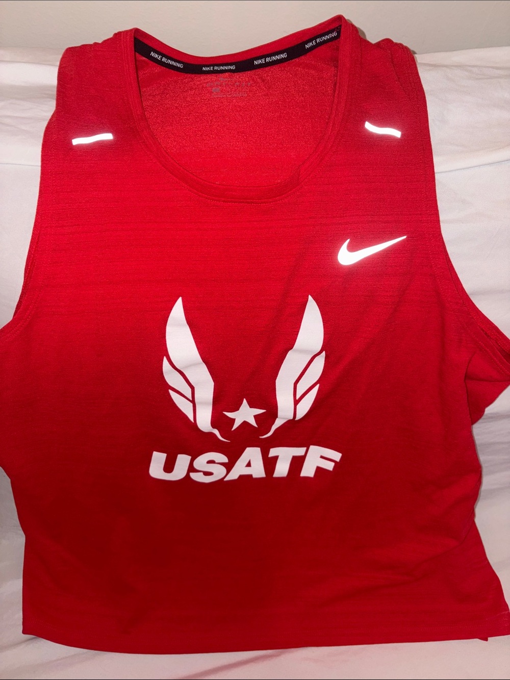 Nike Red USATF Women's Running Tank Top